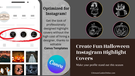 Spooky Halloween Instagram Highlight Covers | The Power of Editable Canva Templates for Instagram