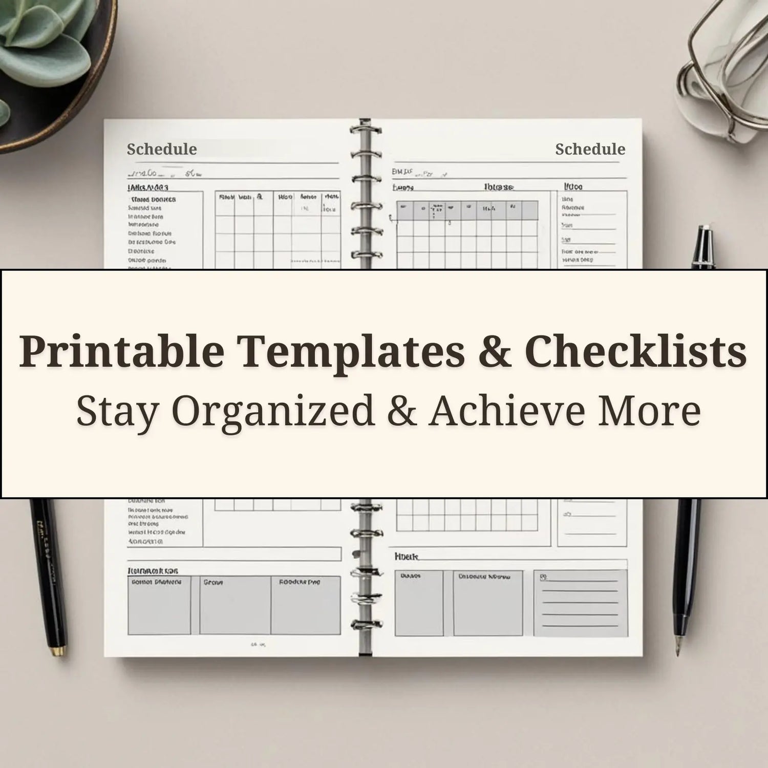 Printable Templates and Checklists