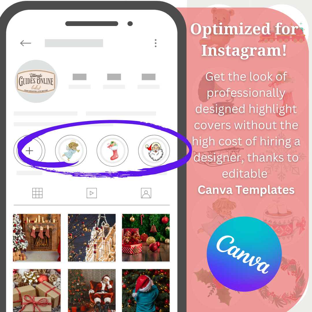 Retro Christmas Instagram Highlight Covers