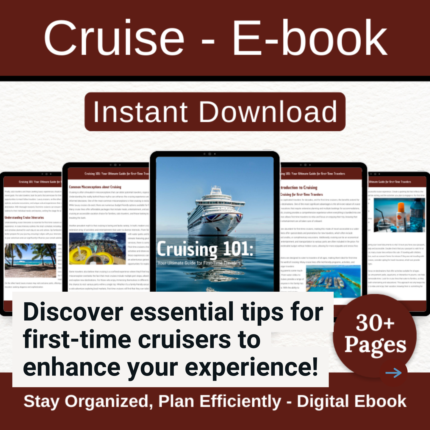 Guide For First Time Cruisers E-book Bonus Downloadable Checklist!