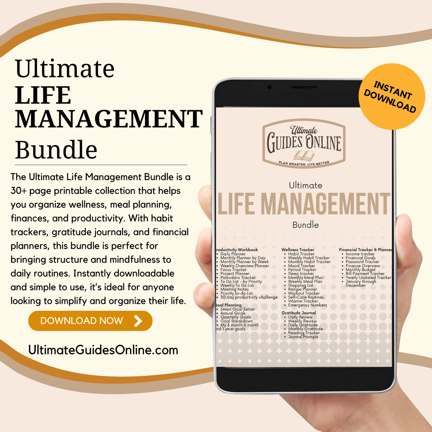 Ultimate Life Management Bundle: 30+ Printable Planners, Trackers & Journals PDF