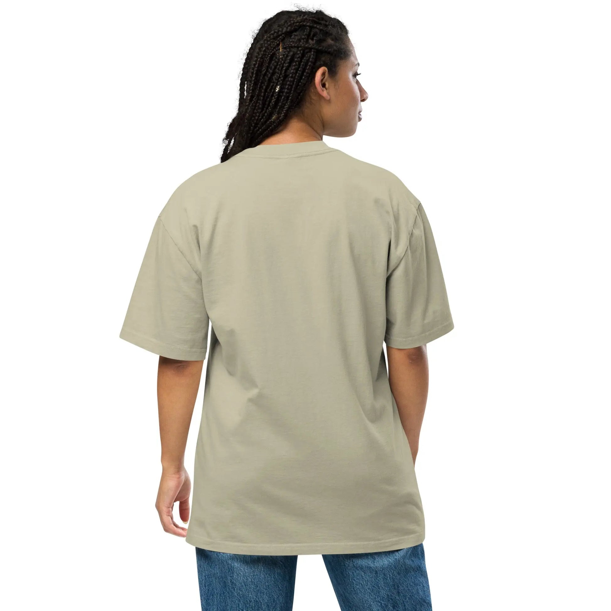 Back view of RV camping T-shirt Model