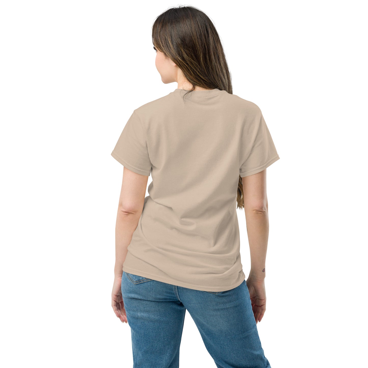 You are my sunshine sunflower sand color back profile t-shirt model