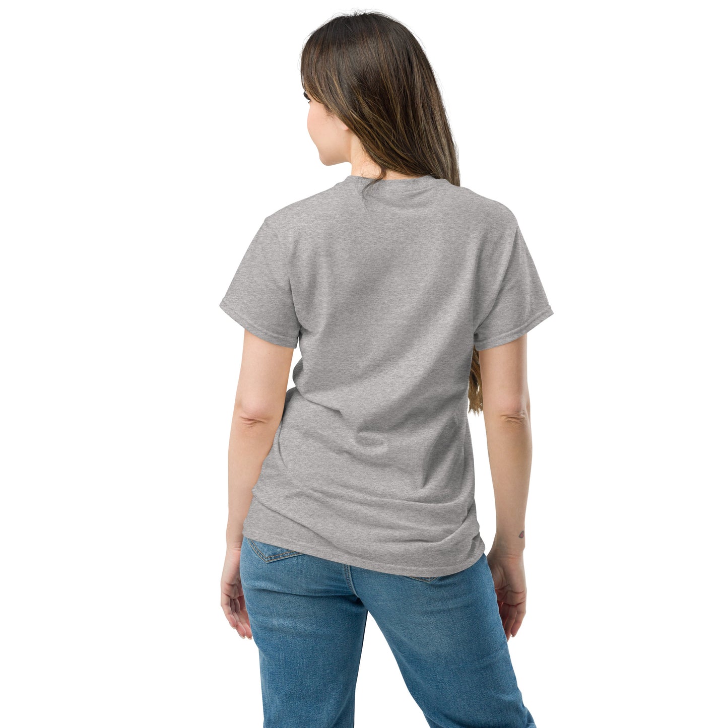 You are my sunshine sunflower sport grey color back profile tshirt model